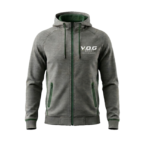 V.O.G 프리미엄 테크니컬 멜란지 후드 집업 (그레이)